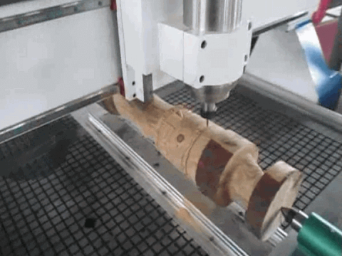 4x8ft Wood數(shù)控雕刻機(jī)，帶第四軸旋轉(zhuǎn)雕刻