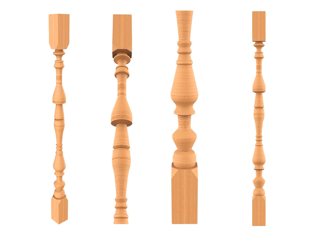 數(shù)控木工車床加工樓梯立柱