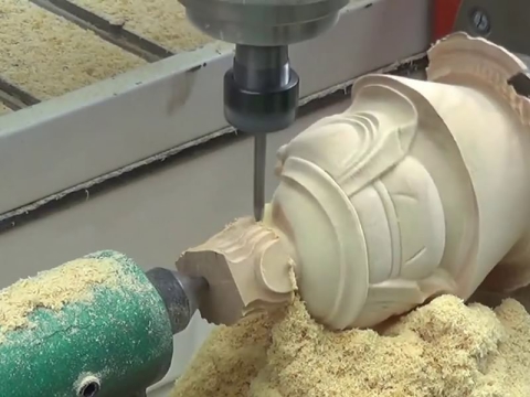 旋轉軸3D數(shù)控木工雕刻機